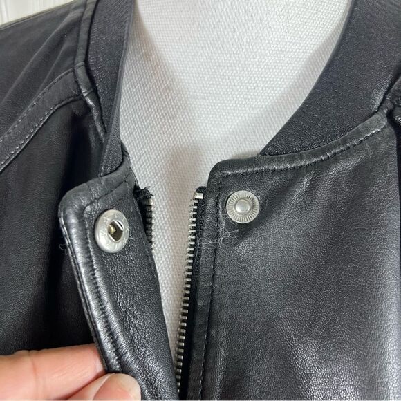 Maison Scotch Leather Bomber Jacket - Picture 11 of 13